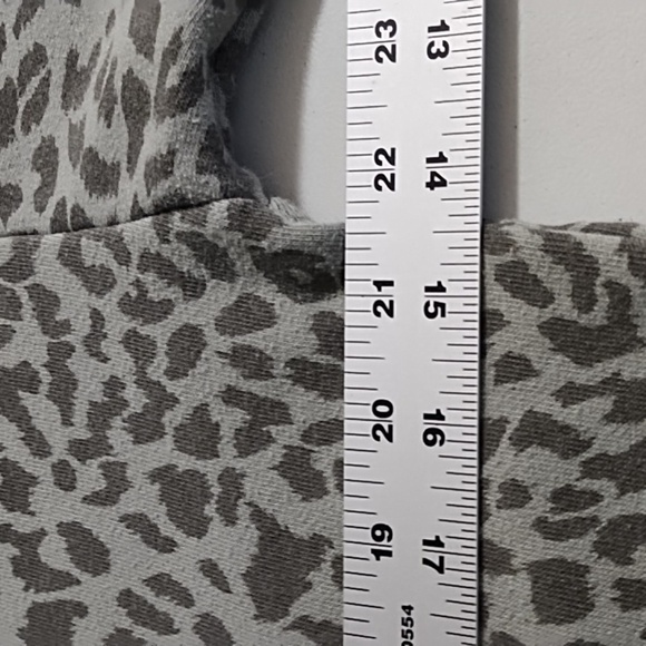 Leopard Print Green Sweatshirt Over sized Boxy - Picture 3 of 9